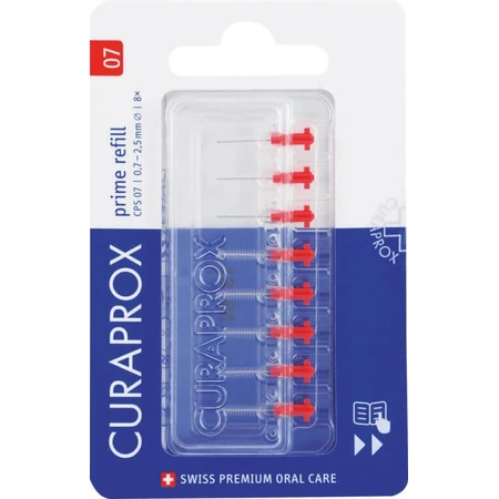 CURAPROX CPS 07 prime refill red 1×8 шт, міжзубні щітки без тримача: ціни та характеристики