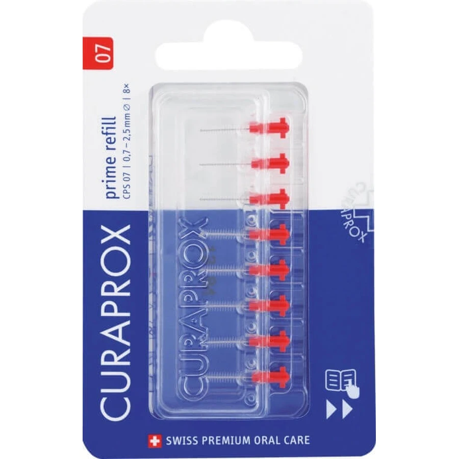 CURAPROX CPS 07 prime refill red 1×8 шт, міжзубні щітки без тримача: ціни та характеристики