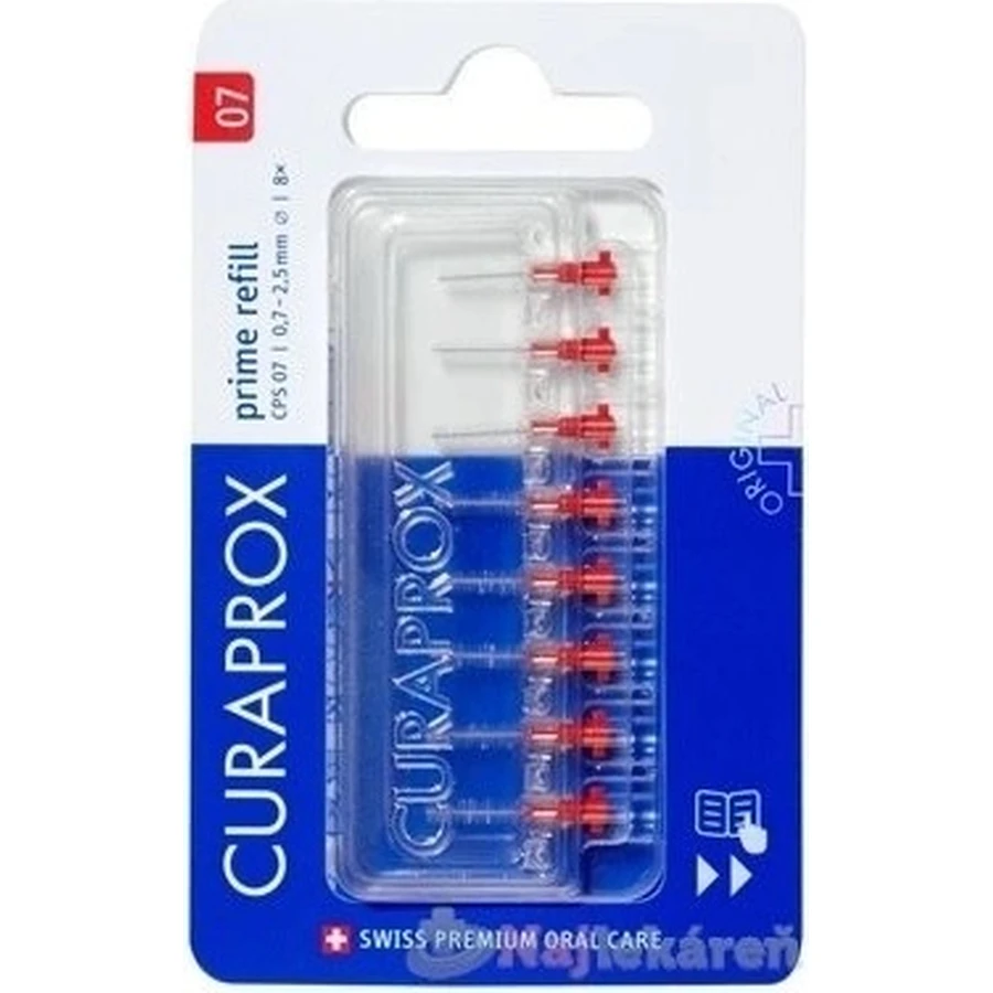 CURAPROX CPS 07 prime refill red 1×8 шт, міжзубні щітки без тримача: ціни та характеристики