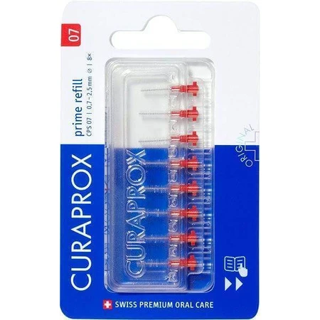 CURAPROX CPS 07 prime refill red 1×8 шт, міжзубні щітки без тримача: ціни та характеристики