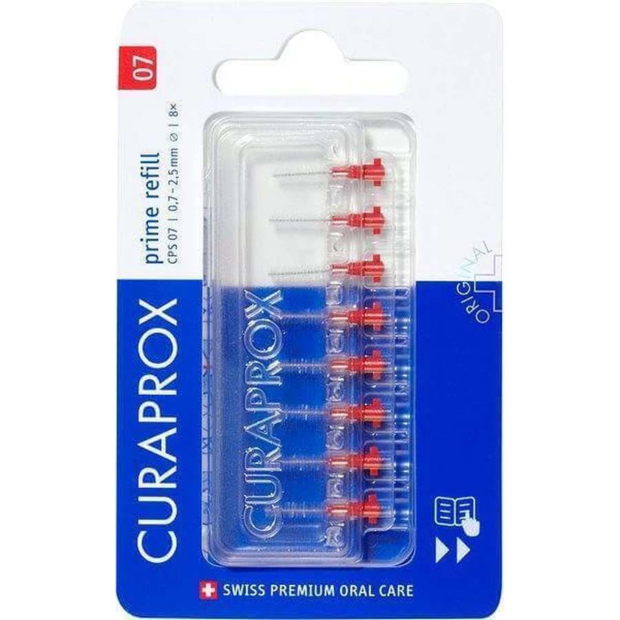 CURAPROX CPS 07 prime refill red 1×8 шт, міжзубні щітки без тримача: ціни та характеристики