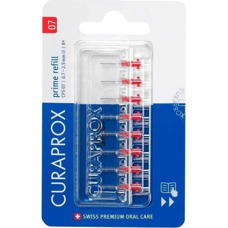 CURAPROX CPS 07 prime refill red 1×8 шт, міжзубні щітки без тримача: ціни та характеристики