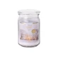Emocio Склянка 93х142 мм зі скляною кришкою Golden Glow ароматична свічка 1×1 шт, розмір 93 х 142 мм