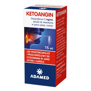 Ketoangin, Кетоангин 1 мг/мл, спрей для перорального применения, раствор, 15 мл