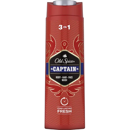 Old Spice Captain Гель для душу та шампунь з нотами сандалу та цитрусових 400 мл: ціни та характеристики