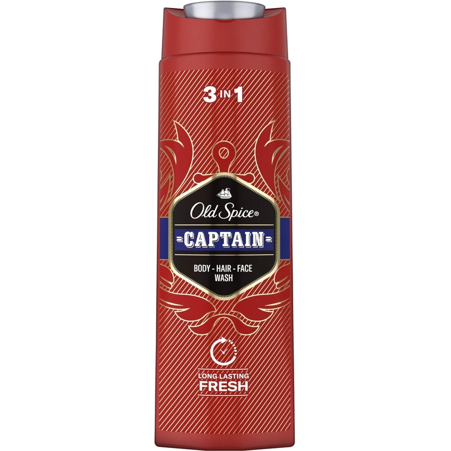 Old Spice Captain Гель для душу та шампунь з нотами сандалу та цитрусових 400 мл: ціни та характеристики