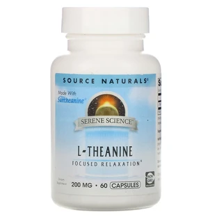 L-Теанін, L-Theanine, Source Naturals, 200 мг, 60 капсул