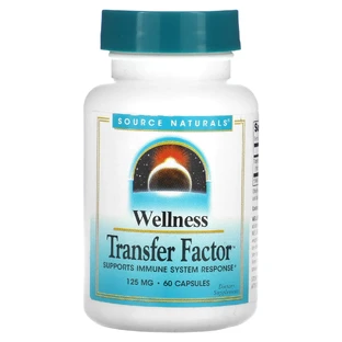 Молозиво (Трансфер фактор), Transfer Factor, Wellness, Source Naturals, 125 мг, 60 капсул