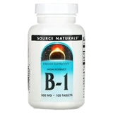Тиамин, B-1, High Potency, Source Naturals, 500 мг, 100 таблеток