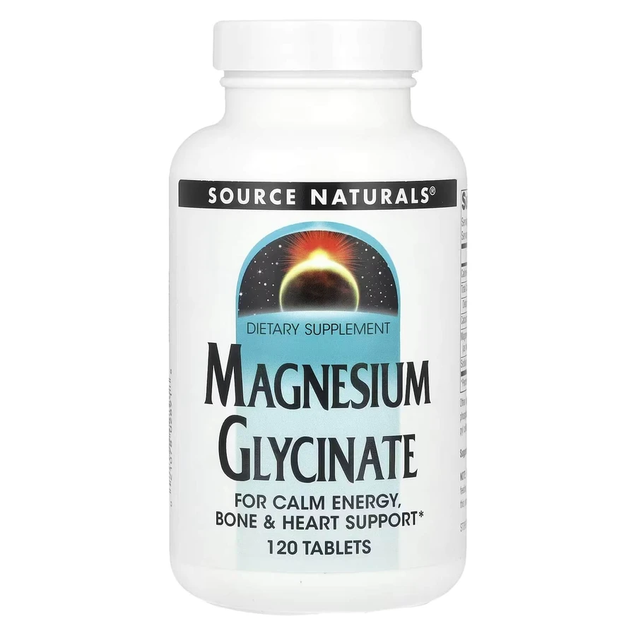 Магній гліцинат, Magnesium Glycinate, Source Naturals, 120 таблеток: ціни та характеристики
