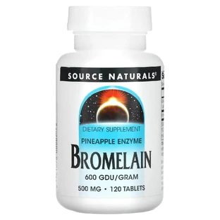 Бромелайн, Bromelain, Source Naturals, 600 ГДУ / г, 500 мг, 120 таблеток