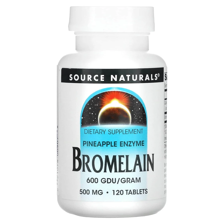 Бромелайн, Bromelain, Source Naturals, 600 ГДУ / г, 500 мг, 120 таблеток: цены и характеристики