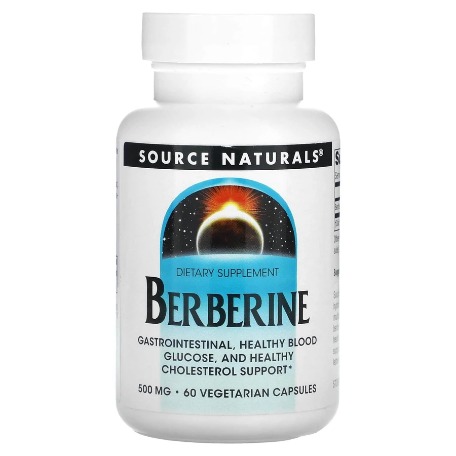 Берберин, Berberine, Source Naturals, 500 мг, 60 вегетарианских капсул: цены и характеристики