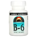 Вітамін В6, Vitamin B-6, Source Naturals, підтримка імунної системи, 100 мг, 100 таблеток