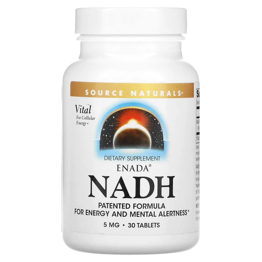 Никотинамидадениндинуклеотид, ENADA NADH, Source Naturals, 5.0 мг, 30 таблеток: цены и характеристики