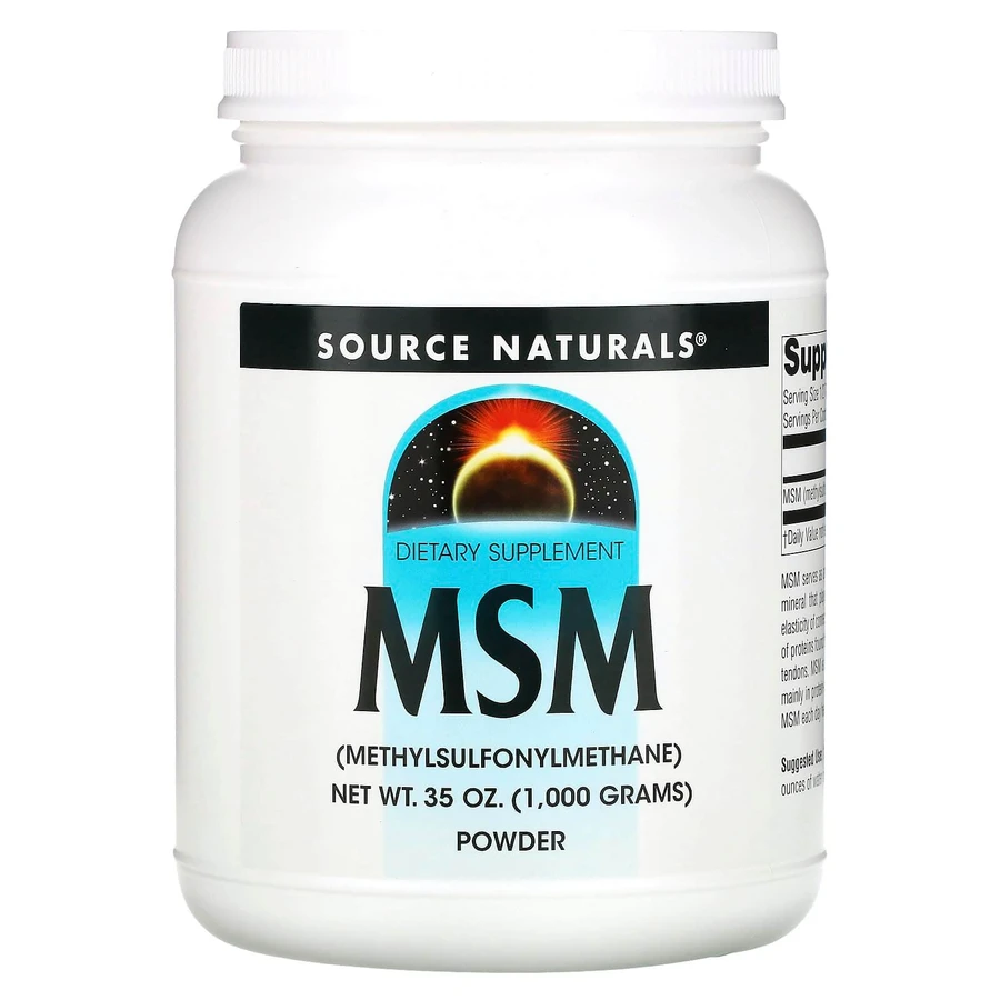 Метилсульфонилметан, MSM Powder, Source Naturals, 1000 г: цены и характеристики