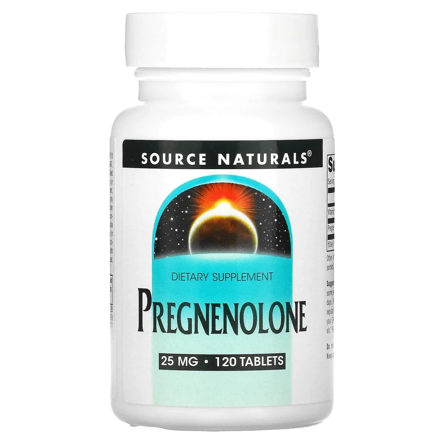 Прегненолон, Pregnenolone, Source Naturals, 25 мг, 120 таблеток: ціни та характеристики