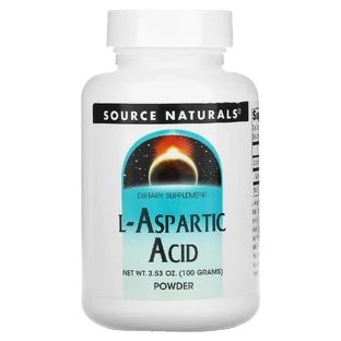 Аспарагиновая кислота, L-Aspartic Acid, Source Naturals, свободная форма, порошок, 100 г