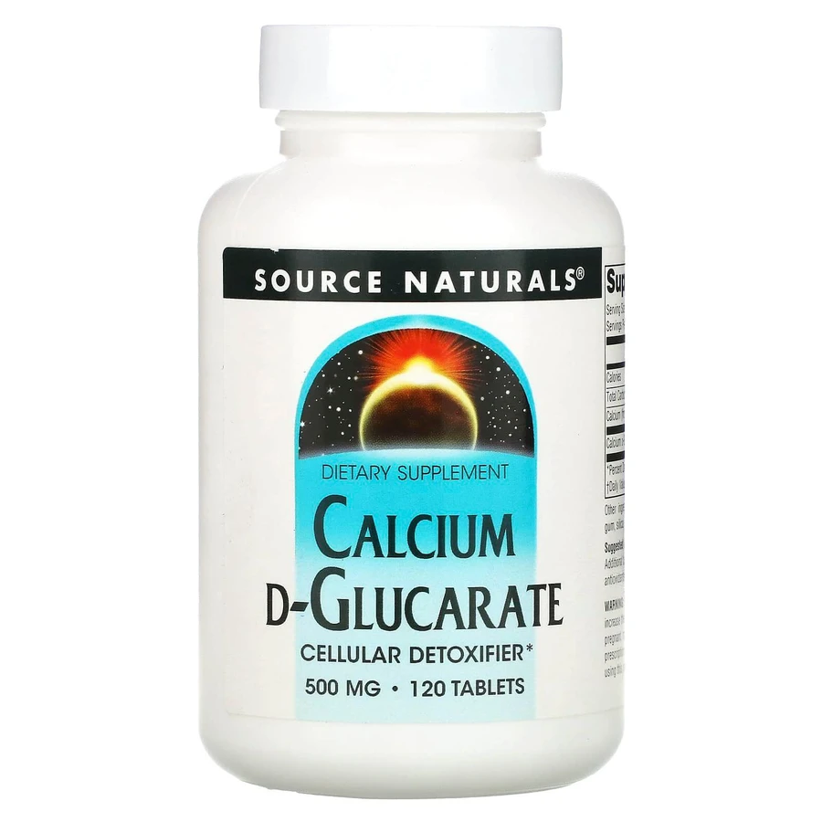 Кальцій Д-глюкарат, Calcium D-Glucarate, Source Naturals, 500 мг, 120 таблеток: ціни та характеристики
