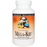 Витамины и минералы для детей, Mega-Kid, Source Naturals, вкус ягод, 120 жевательных таблеток