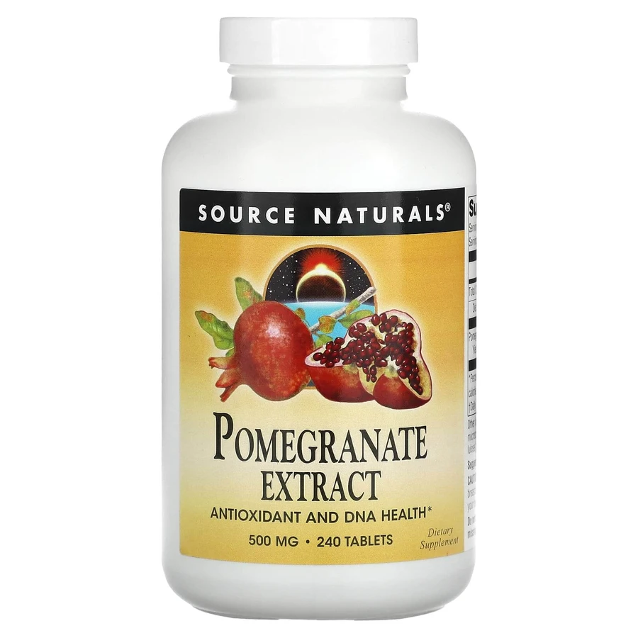 Экстракт граната, Pomegranate Extract, Source Naturals, 500 мг, 240 таблеток: цены и характеристики