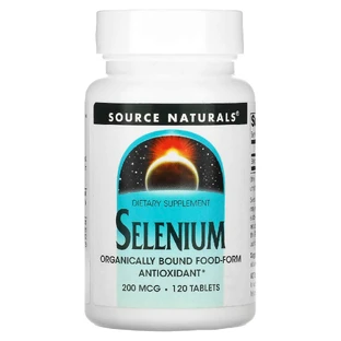 Селен, Selenium, Source Naturals, 200 мкг, 120 таблеток