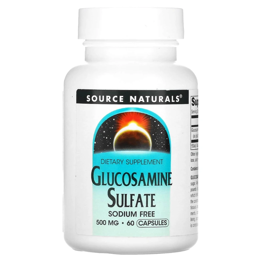 Глюкозамін сульфат, Glucosamine Sulfate, Source Naturals, 500 мг, 60 капсул: ціни та характеристики