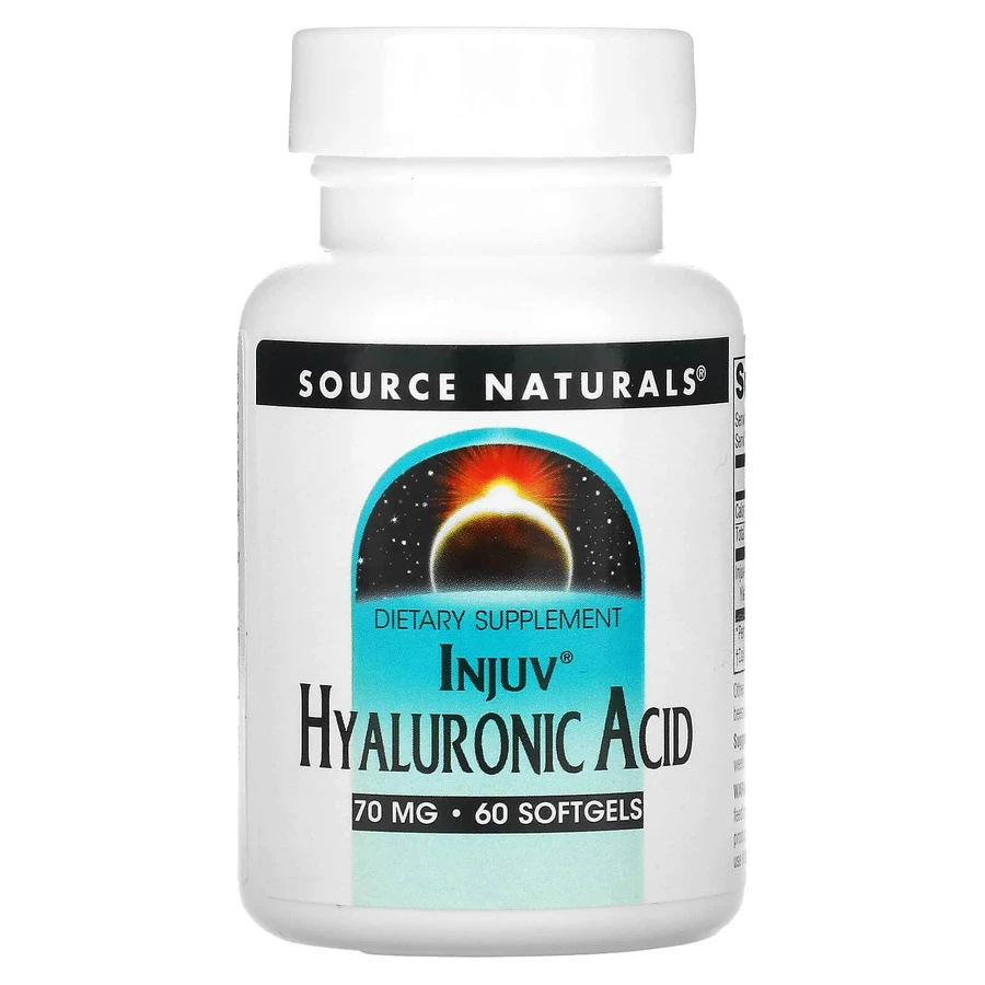 Гіалуронова кислота, Hyaluronic Acid, Source Naturals, 70 мг, 60 капcул: ціни та характеристики