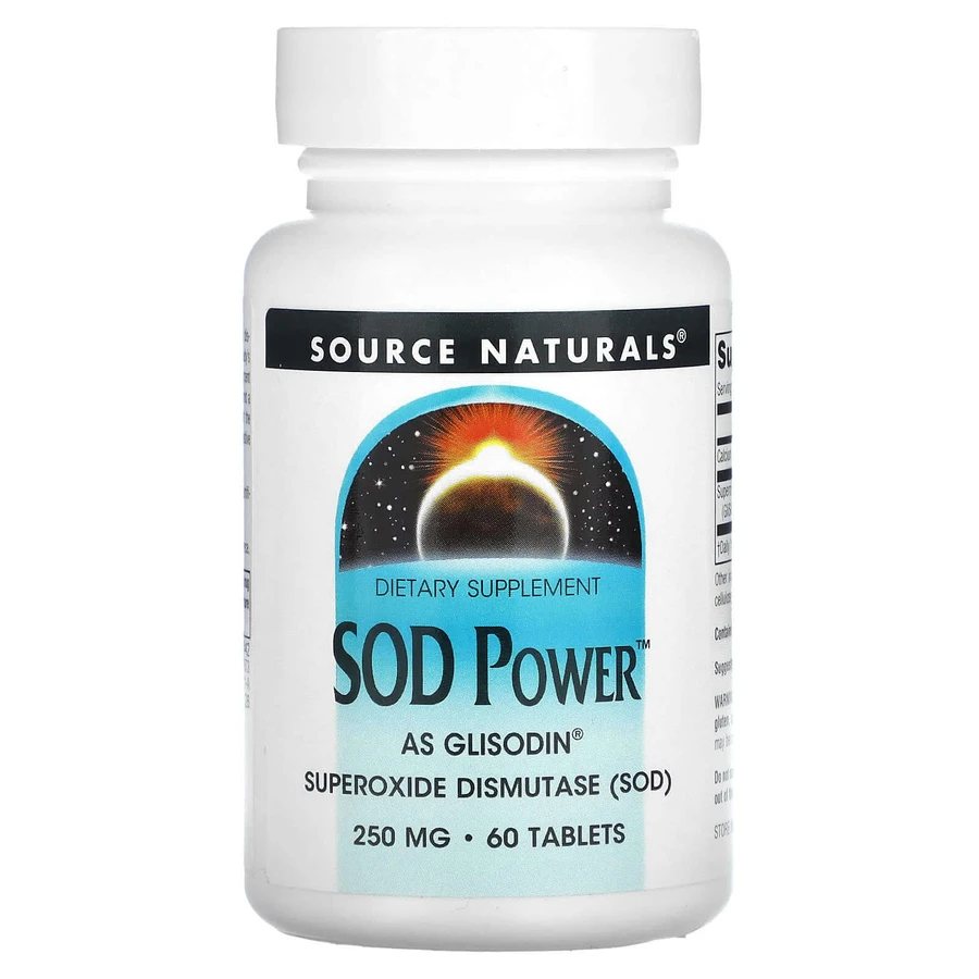 Супероксиддисмутаза СОД, SOD, Source Naturals, 250 мг, 60 таблеток: цены и характеристики