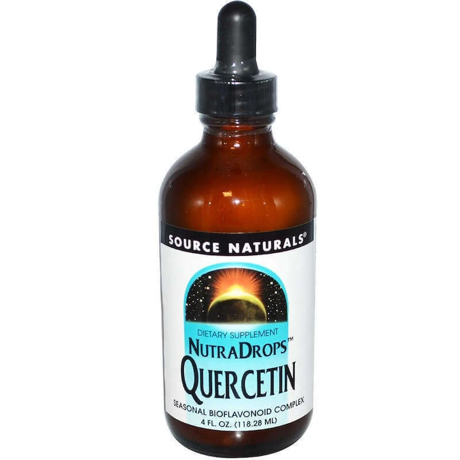 Кверцетин, NutraDrops Quercetin, Source Naturals, жидкость, 118,28 мл: цены и характеристики