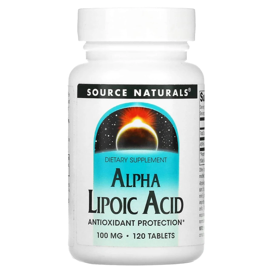 Альфа-липоевая кислота, Alpha Lipoic Acid, Source Naturals, 100 мг, 120 таблеток: цены и характеристики