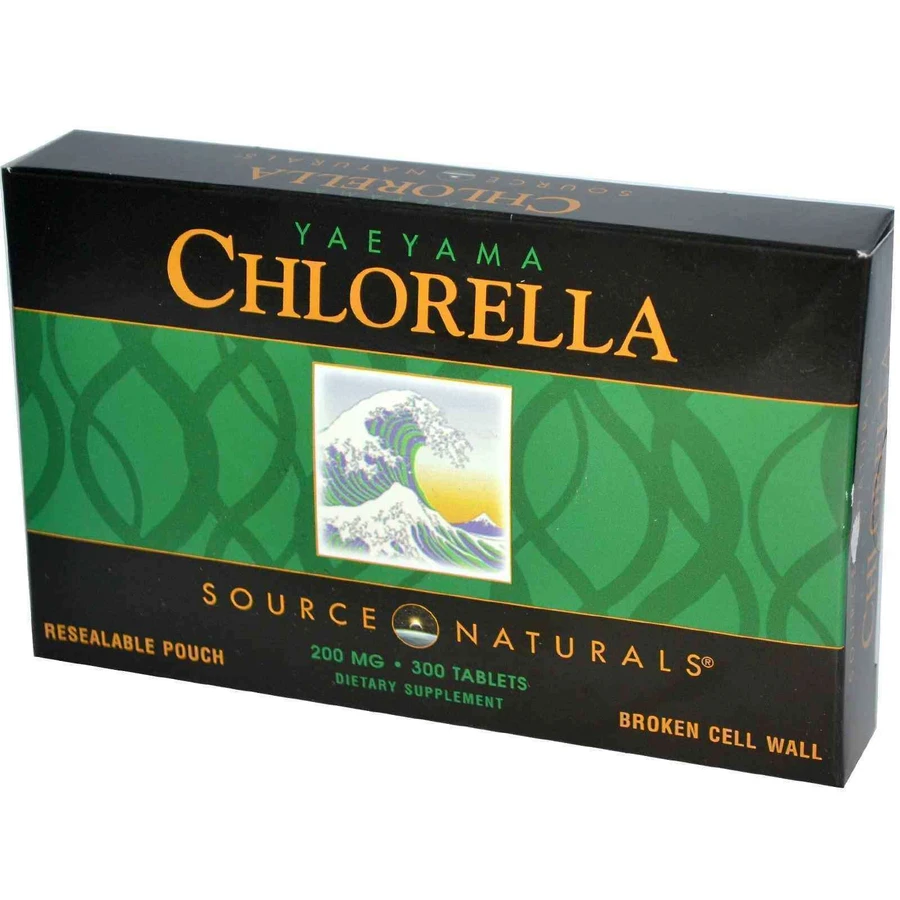 Хлорела (Yaeyama Chlorella), Source Naturals, 200 мг, 300 таблеток: ціни та характеристики