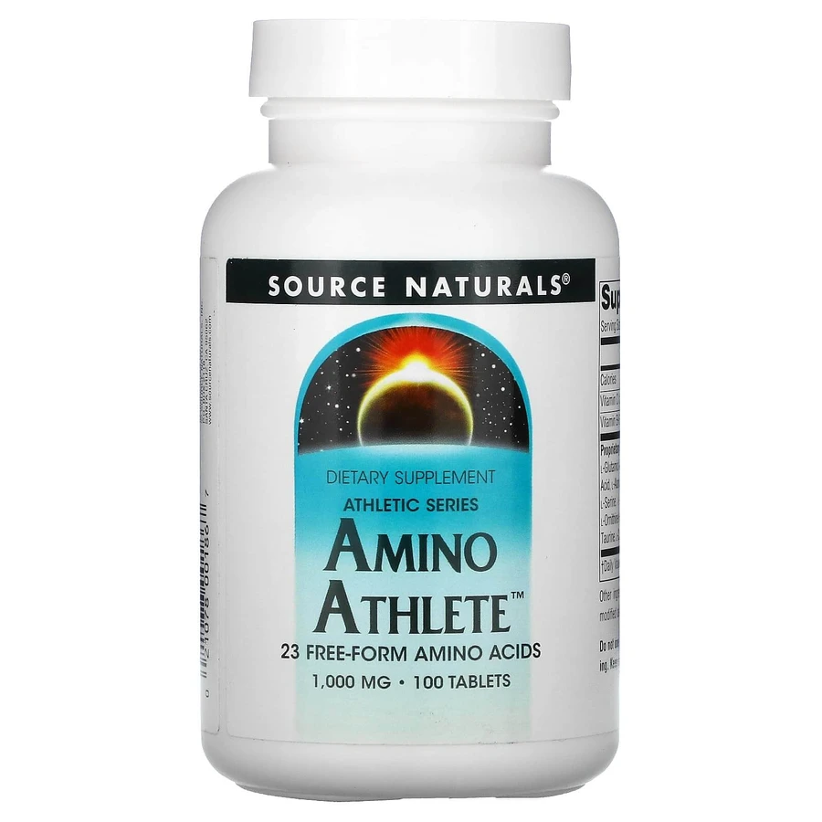 Аміно спортсмен, Amino Athlete, Source Naturals, 1000 мг, 100 таблеток: ціни та характеристики