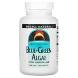 Сине-зеленые водоросли, Blue-Green Algae, Source Naturals, 500 мг, 200 таблеток
