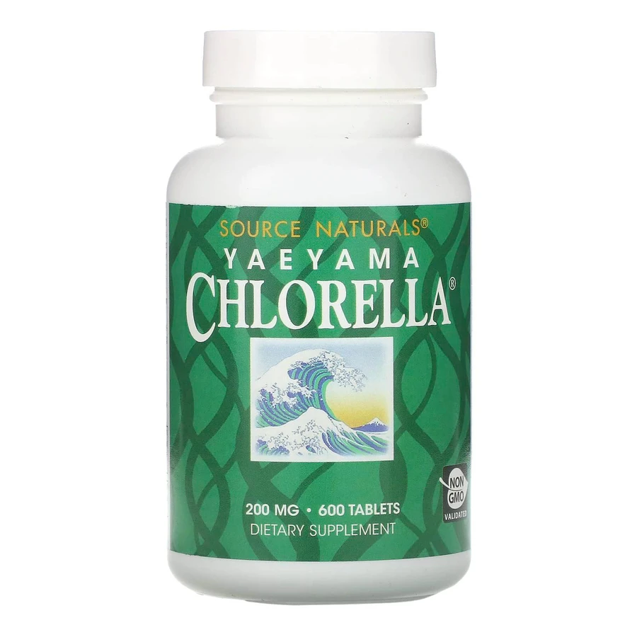 Хлорелла, Yaeyama Chlorella, Source Naturals, 200 мг, 600 таблеток : цены и характеристики