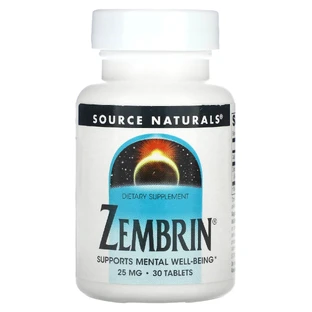 Поддержка психического благополучия, Zembrin, Source Naturals, 25 мг, 30 таблеток