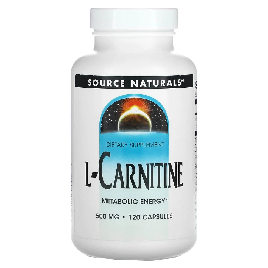 L-карнітин, L-Carnitine, Source Naturals, 500 мг, 120 капсул: ціни та характеристики