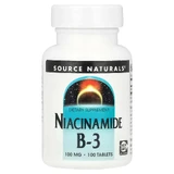 Ніацинамід (В-3), Niacinamide B-3, Source Naturals, 100 мг, 100 таблеток