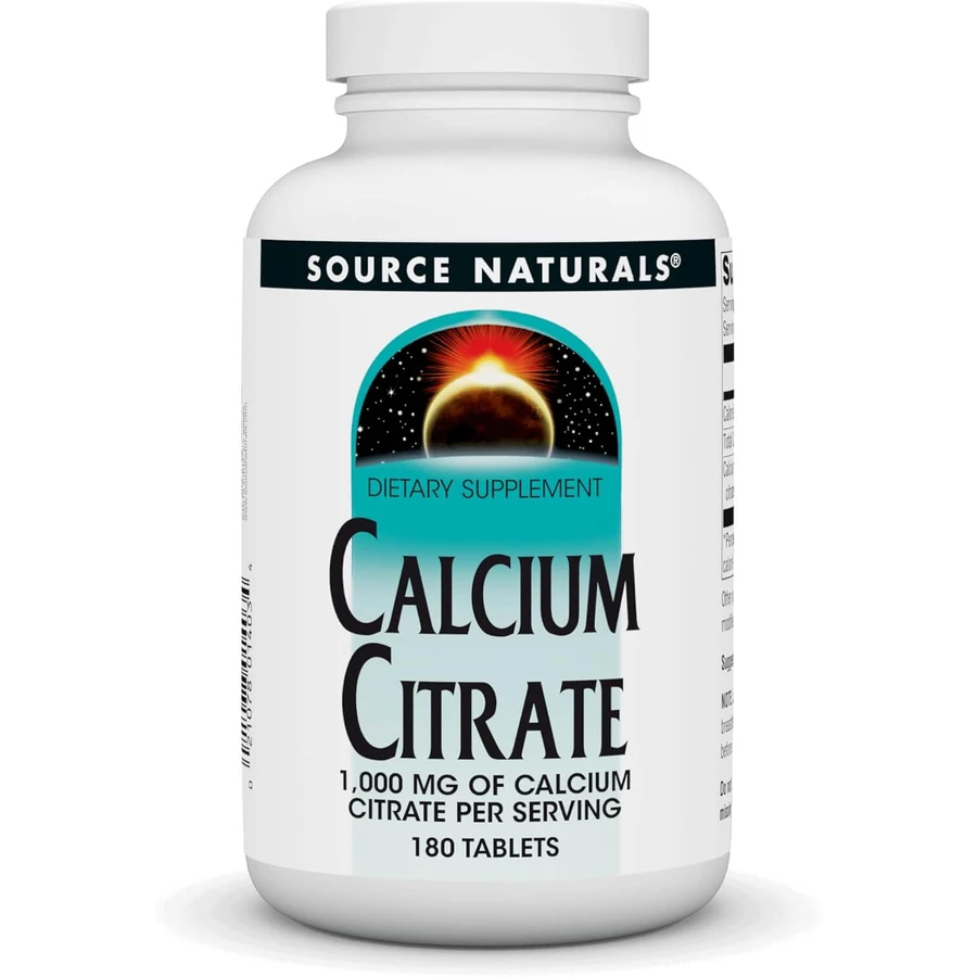 Кальцій цитрат, Calcium Citrate, Source Naturals, 1000 мг, 180 таблетки: ціни та характеристики