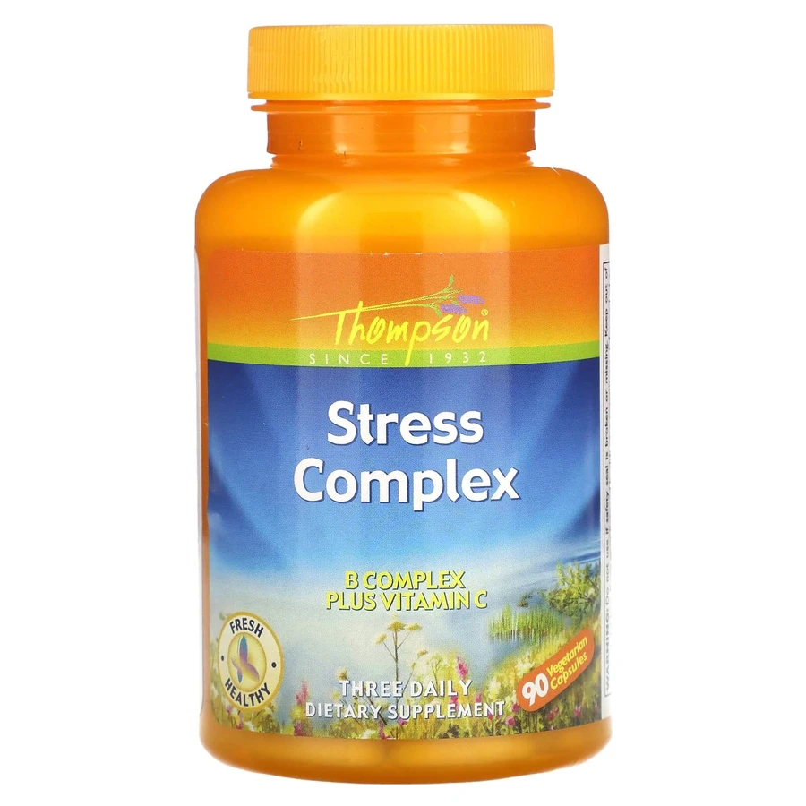 Стресс формула, Stress Complex, Thompson, 90 вегетарианских капсул: цены и характеристики