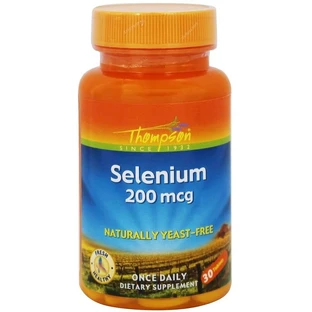 Селен без дріжджів, Selenium, Thompson, 200 мкг, 30 таблетки