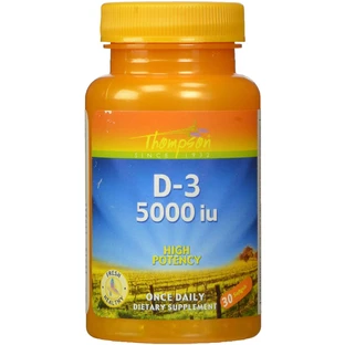 Вітамін Д-3, D-3, Thompson, 5000 МО, 30 капсули