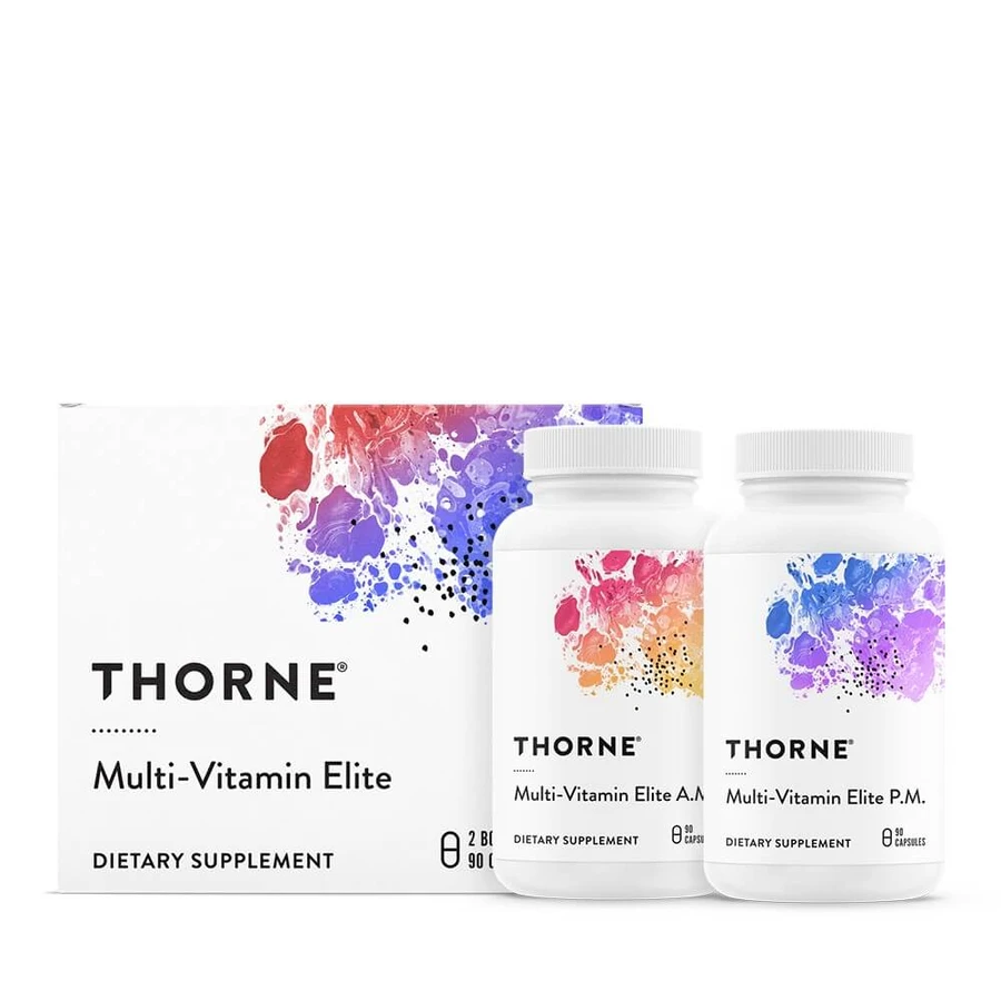 Мультивітаміни Еліт до полудня і після полудня, Multi-Vitamin Elite Details, Thorne Research, 2 пляшки по 90 капсул: ціни та характеристики