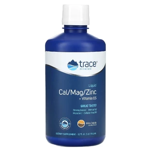 Жидкий кальций, магний, цинк, Cal/Mag/Zinc, Trace Minerals Research, 1200 мг/600 мг/15 мг, 946 мл