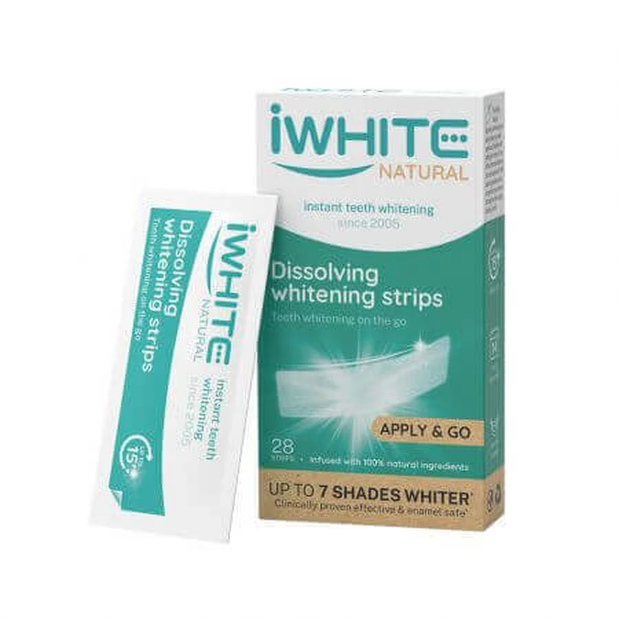 Полоски для зубов iWhite Natural, растворимые, отбеливающие 28 шт.: цены и характеристики
