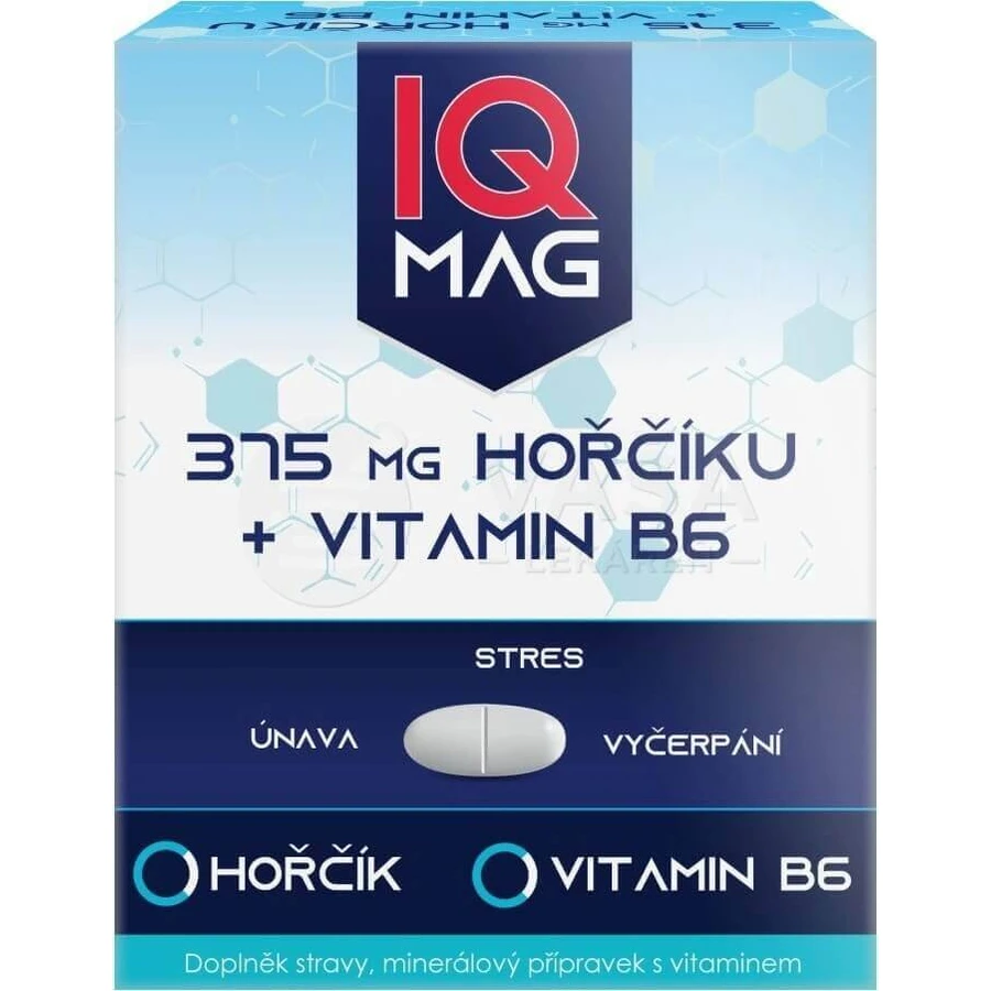 IQ Mag Магній 375 мг + В6 1×60 капсул, дієтична добавка: ціни та характеристики