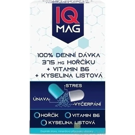 IQ Mag Магній 375 мг + В6 1×60 капсул, дієтична добавка: ціни та характеристики