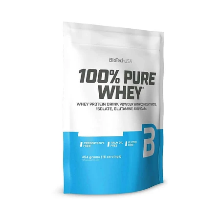Протеиновый порошок 100% Pure Whey Unflavoured, 454 г, BioTech USA: цены и характеристики