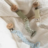 Зажим для пустышки BIBS Paci Braid, темный дуб/ваниль