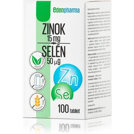 EDENPharma ZINOC 15 мг + СЕЛЕН 50 мкг 1×100 табл.: ціни та характеристики